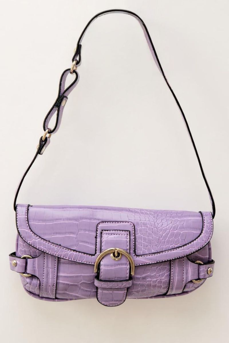 Bolso Tipo Clutch con Textura Cocodrilo