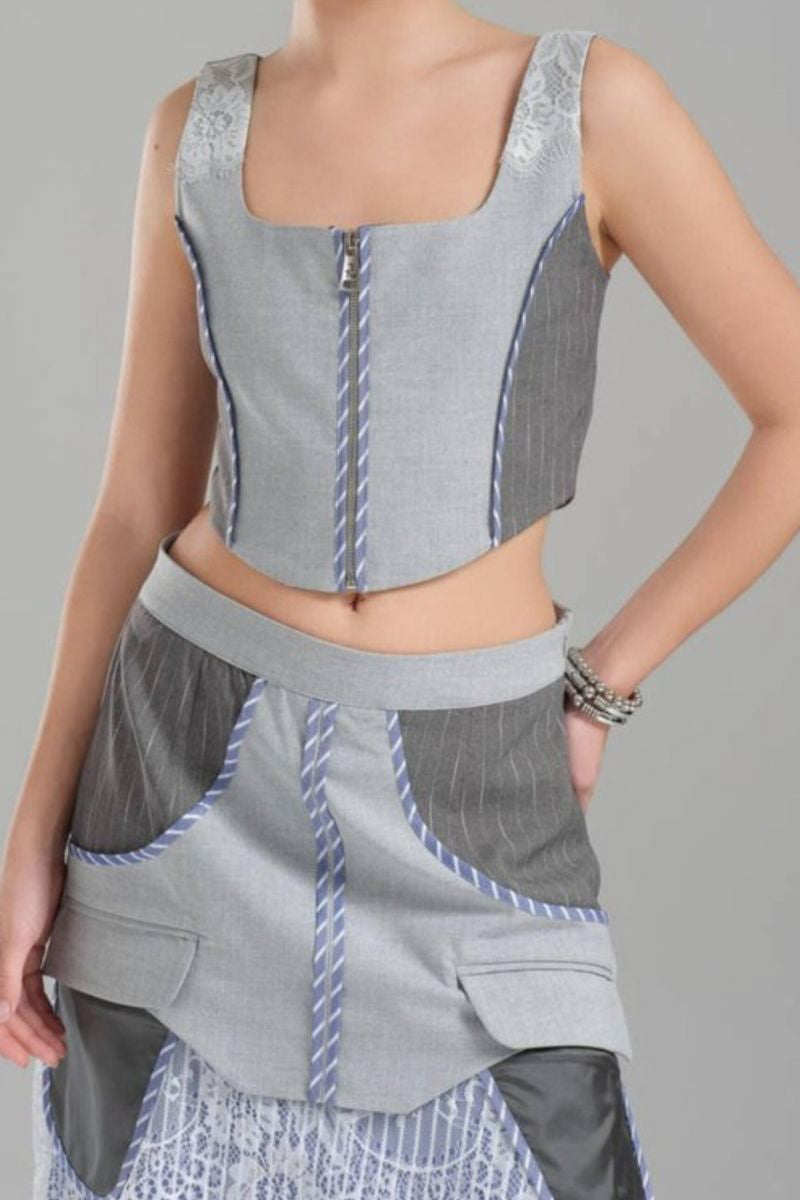 Crop Top Gris
