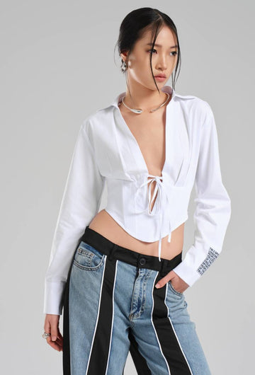 Blusa Crop Blanca