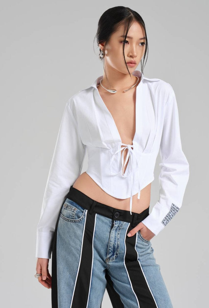 Blusa Crop Blanca