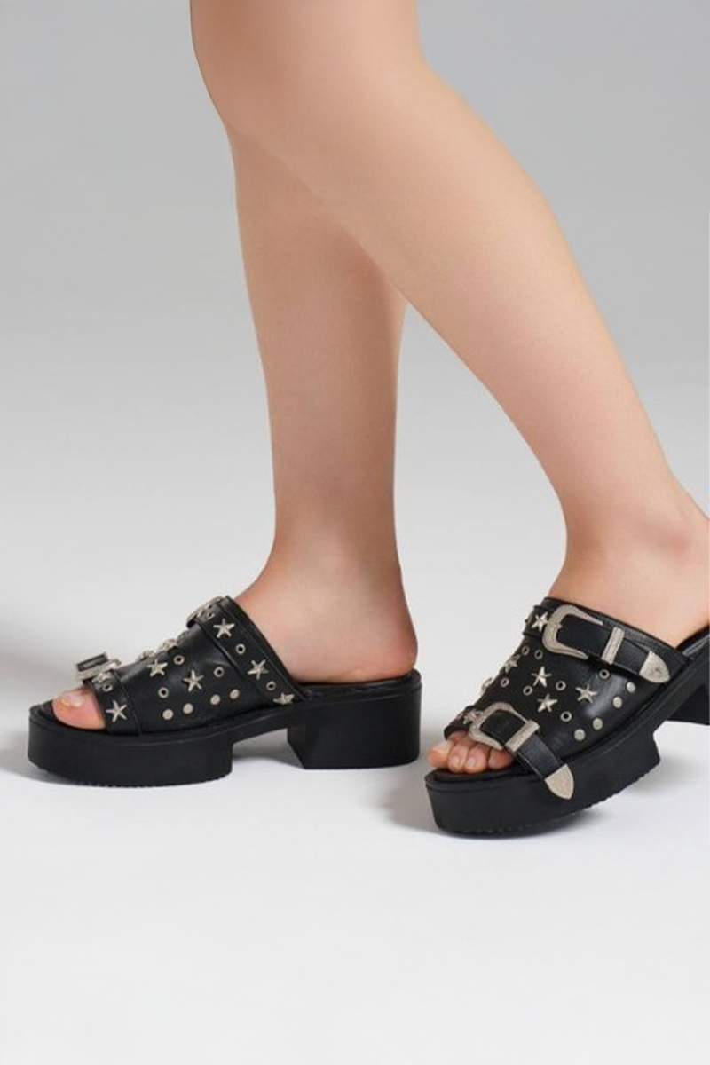 Sandalias Slippers Negras