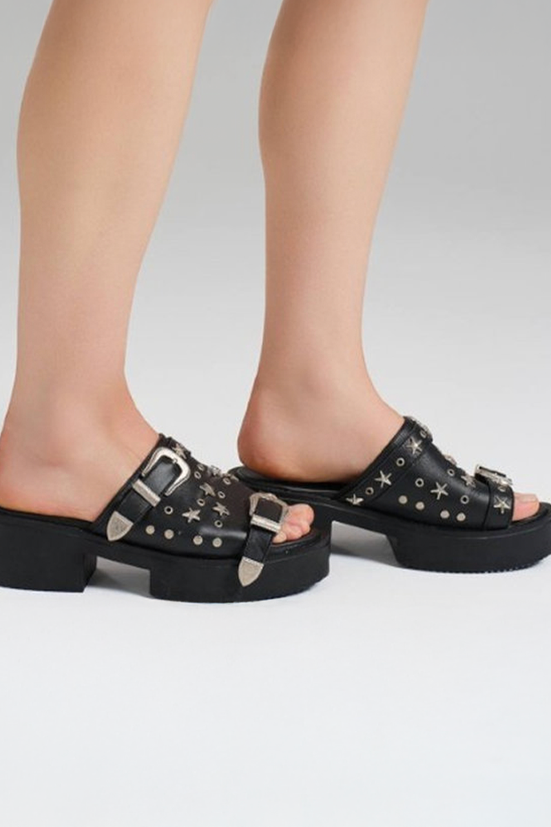 Sandalias Slippers Negras