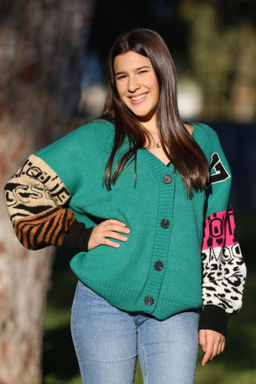 Sweater Tejido Con Aplicaciones