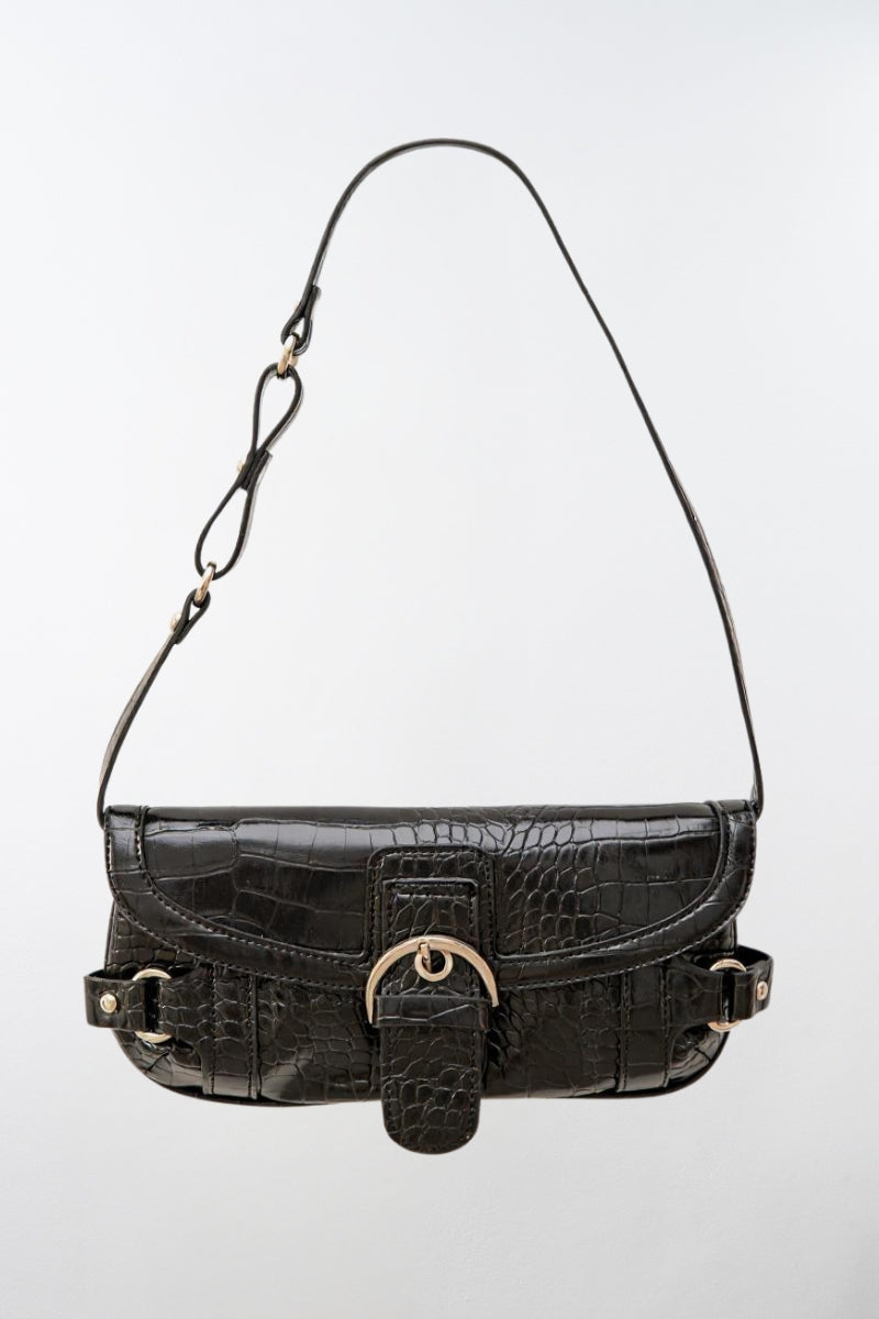 Bolso Tipo Clutch con Textura Cocodrilo
