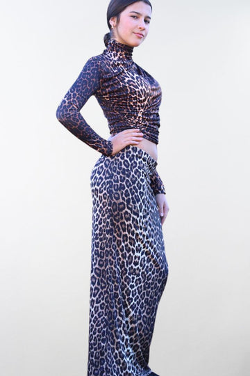 Falda Larga Animal Print