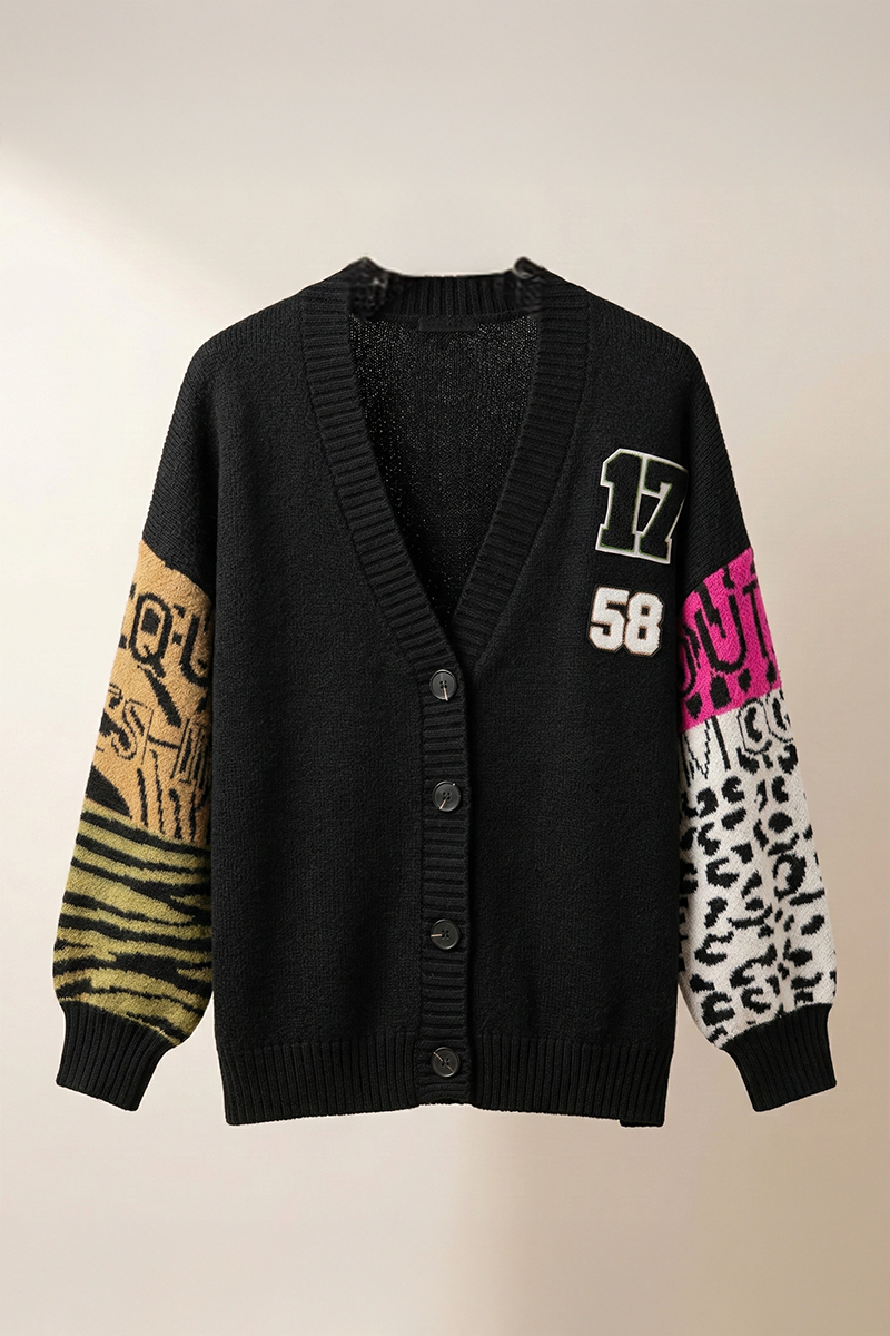 Sweater Tejido Con Aplicaciones
