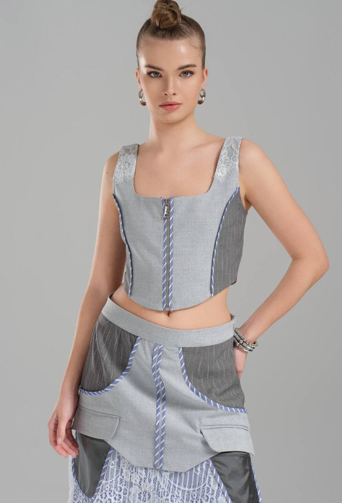 Crop Top Gris