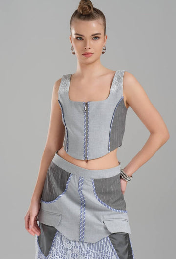 Crop Top Gris