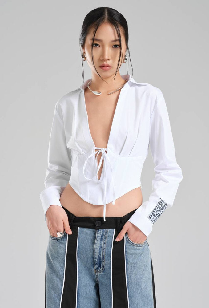 Blusa Crop Blanca