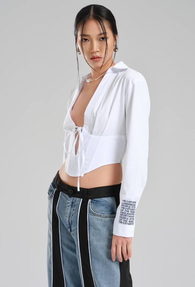Blusa Crop Blanca